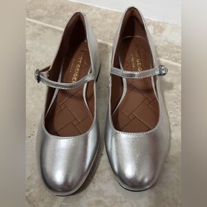Kurt Geiger London Regent Metallic Leather Mary Jane Pump (Size 38).